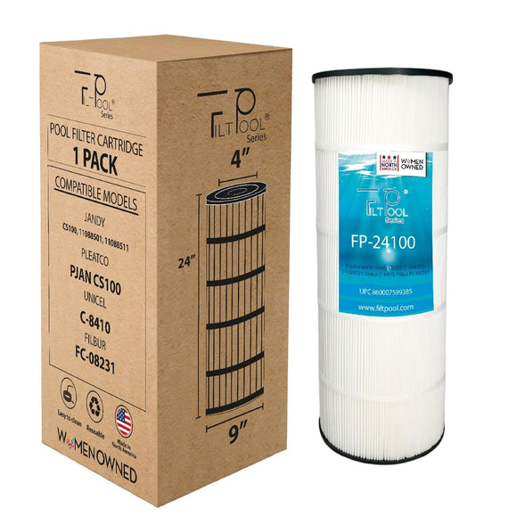 Pool Cartridge, replaces Jandy CS100, R0462200, PJANCS100, Hayward X-Stream CC1000, Unicel C-8410, Filbur FC-0821, 1 Pack, FP-24100, 1Pack