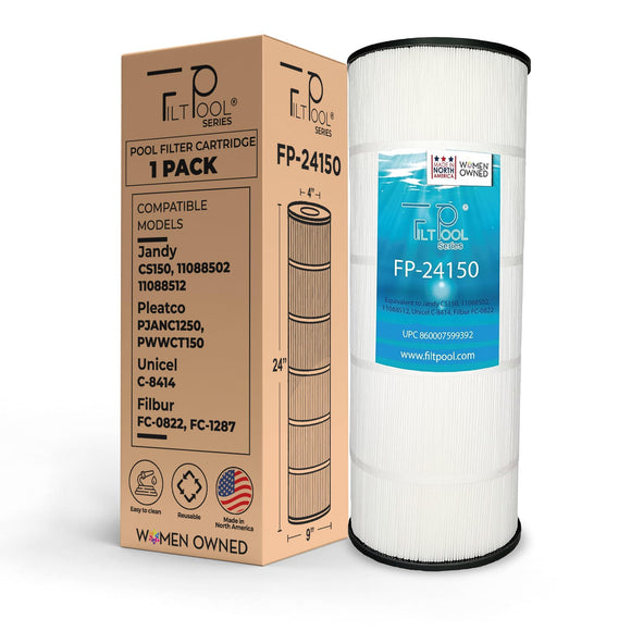 Pool Cartridge, replaces Jandy CS150, X-Stream CC1500, CCX1500RE, Pro Clean 150, PWWCT150, R0462300, PJANCS150, C-8414, FC-1287, 150 Sq. Ft FP-24150, 1Pack