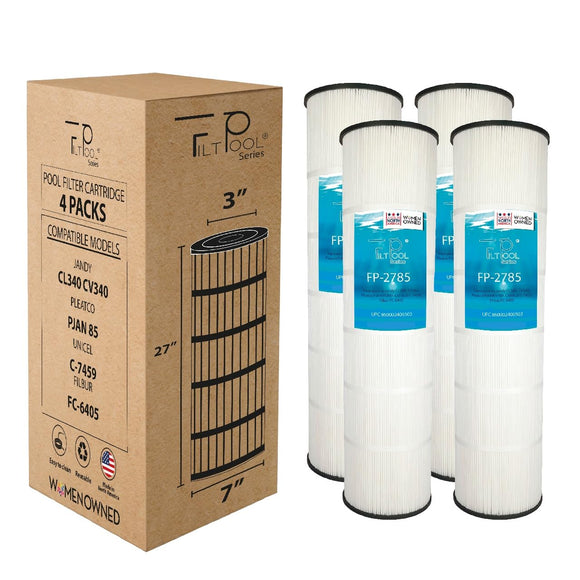 Pool Cartridge, Replaces Jandy CL340, CV340 A0557900, R0554500; PJAN85, Unicel C-7459, Filbur FC-0800, 6405, FP-2785,4Pack