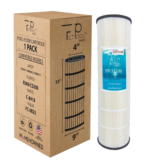Pool Cartridge, replaces Jandy CS200, R0462400, PJANCS200, C-8418, 11088503, 11088513, FC-0823, 200 Sq., FP-33200, 1Pack