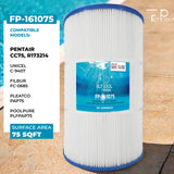 Filter Cartridge, replaces: Pentair CC75, R173214, Unicel C-9407, Filbur FC-0685, Pleatco PAP75, PLFPAP75, FP-161075, 1 Pack