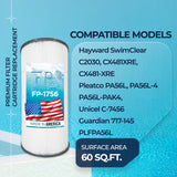 Pool Cartridge, Replaces Hayward SwimClear C2030, Hayward CX481XRE, CX481-XRE, PA56L, Unicel C-7456, 717-145, PLPA56L, FP-1756 4Pack