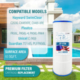 Pool Cartridge, Replaces Hayward SwimClear C2030, Hayward CX481XRE, CX481-XRE, PA56L, Unicel C-7456, 717-145, PLPA56L, FP-1756 4Pack