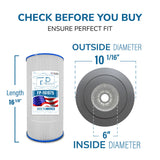 Filter Cartridge, replaces: Pentair CC75, R173214, Unicel C-9407, Filbur FC-0685, Pleatco PAP75, PLFPAP75, FP-161075, 1 Pack