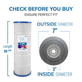 Pool Filter Replaces Pentair CCP320, Pleat PCC80-PAK4, Ultral-A5, Unicel C-7470, R173573, Filbur FC-1976, 178580, 817-0081, Clean and Clear Plus 320, FP-2080