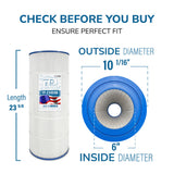 Pool Cartridge, replaces  Pentair CC100, R173215, Unicel C-9410, Filbur FC-0686, & PAP100, PLF100A, FP-2310100,1 Pack