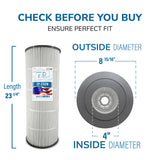 Pool Cartridge, replaces C1200 Hayward,  PA120, Unicel C-8412, Filbur FC-1293, FP-23120, 1 Pack