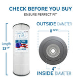 Pool Cartridge, replaces C1500 Hayward, PXST150, Unicel C-8316, Filbur FC-1286, FP-23150, 1 Pack