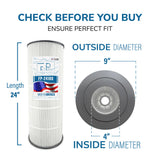 Pool Cartridge, replaces Jandy CS100, R0462200, PJANCS100, Hayward X-Stream CC1000, Unicel C-8410, Filbur FC-0821, 1 Pack, FP-24100, 1Pack
