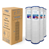 Pool Cartridge, replaces Pentair CCP420, R173476, PCC105, Unicel C-7471, Filbur FC-1977, Guardian 726-168-04, PLF105A, FP-26105, 4-Pack