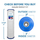 Pool Cartridge, replaces Pentair CCP420, R173476, PCC105, Unicel C-7471, Filbur FC-1977, Guardian 726-168-04, PLF105A, FP-26105, 4-Pack