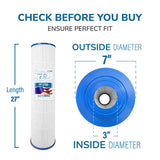 Pool Cartridge, Replaces Jandy CL340, CV340 A0557900, R0554500; PJAN85, Unicel C-7459, Filbur FC-0800, 6405, FP-2785,4Pack