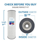 Pool Cartridge replaces Pentair CC200, R173217, Unicel C-9419, Filbur FC-0688 & PAP200, PLFPAP200, FP-3110200, 1 Pack