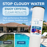 Pool Cartridge, replaces Jandy CL580, CV580, A0104100, Unicel C-7482, Filbur FC-0820; PJAN145-PAK4, FP-33145, 4Pack