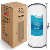 Pool Filter Replaces Hayward C900, CX900RE, Pleatco PA90, Ultral-B6, Unicel C-8409, Filbur FC-1292, Sta-Rite PXC95, 90 sq.ft, L x OD: 17 3/8" x 8 15/16" FP-1790, 1 Pack