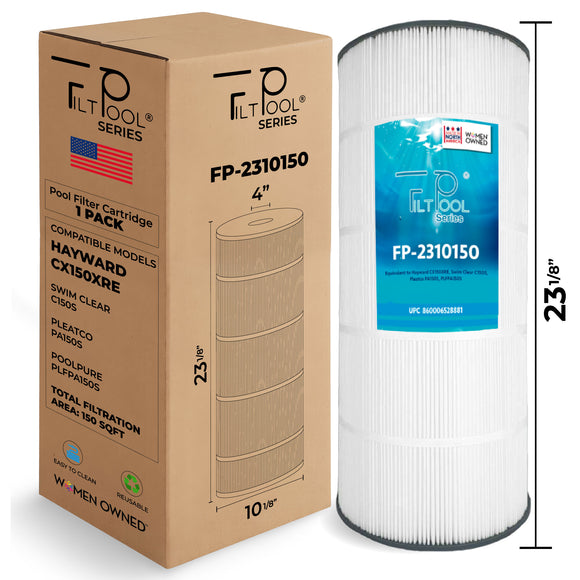 Pool Cartridge, replaces Hayward CX150XRE,Swim Clear C150S & PA150S, PLFPA150S, FP-2310150, 1 Pack