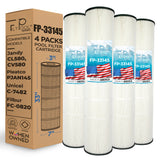 Pool Cartridge, replaces Jandy CL580, CV580, A0104100, Unicel C-7482, Filbur FC-0820; PJAN145-PAK4, FP-33145, 4Pack