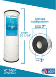 Pool Filter Replaces Pentair CCP320, Pleatco PCC80-PAK4, Ultral-A5, Unicel C-7470, R173573, Filbur FC-1976, 178580, 817-0081, Clean and Clear Plus 320, L x OD:20"x 7", 4X80 sq.ft.