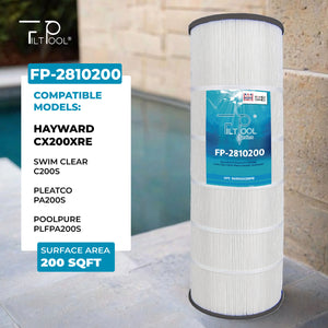 Pool Cartridge, replaces Hayward CX200XRE, Swim Clear C200S & PA200S, PLFPA200S, FP-2810200, 1 Pack