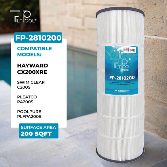 Pool Cartridge, replaces Hayward CX200XRE, Swim Clear C200S & PA200S, PLFPA200S, FP-2810200, 1 Pack