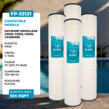 Pool Cartridge, replaces Hayward CX1280XRE, SwimClear C5020, C5025, C5030, PA131, Unicel C-7494, Filbur FC-1227, FC-6435, PLF131A, 732-166-04, FP-33131, 4Pack